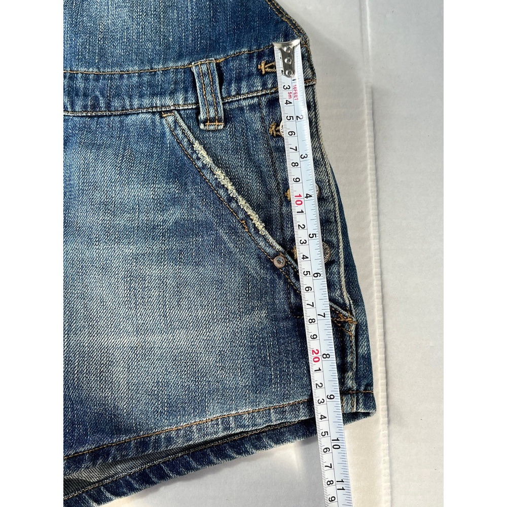 Free People Denim Jean Shortalls Women's Overall Shorts size 26 - Picture 13 of 16